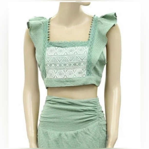 NWOT Free People Country Line Crop Top & Maxi Skirt - Picture 4 of 4